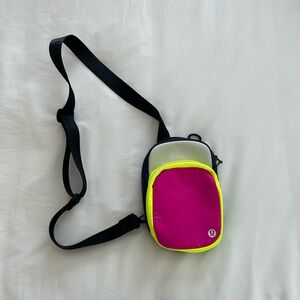 Lululemon Pink and Yellow Crossbody Bag